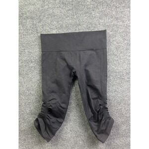Lululemon Ebb To Street Crop Leggings Womens 8 Black Rouched Seamless Yoga Pants